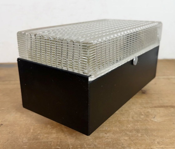 Image 1 of Applique ou plafonnier vintage en verre de Napako, années 1970