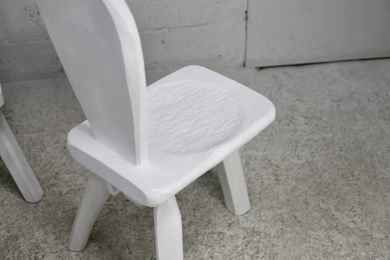 Image 1 of 2 sedie a treppiede, sedili Gouge, brutalisti