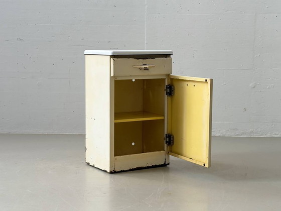 Image 1 of Industrial steel sheet chest of drawers by R. Daurat, France, 1950s