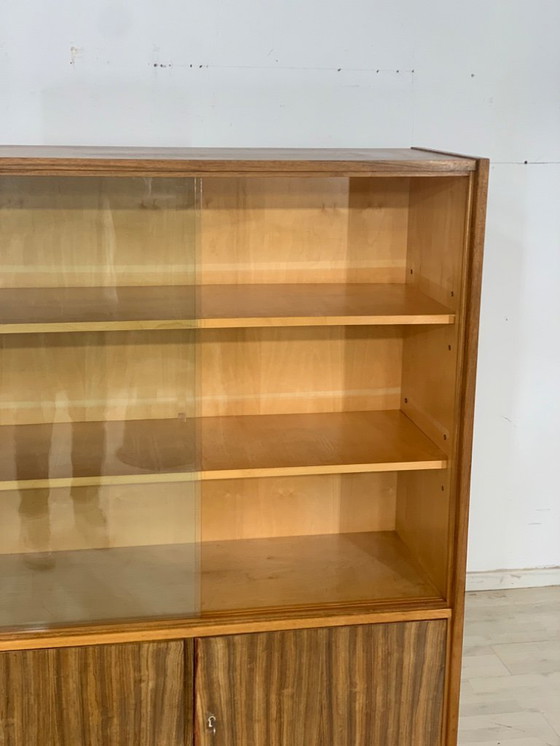 Image 1 of Mid century highboard vitrinekast servieskast vintage