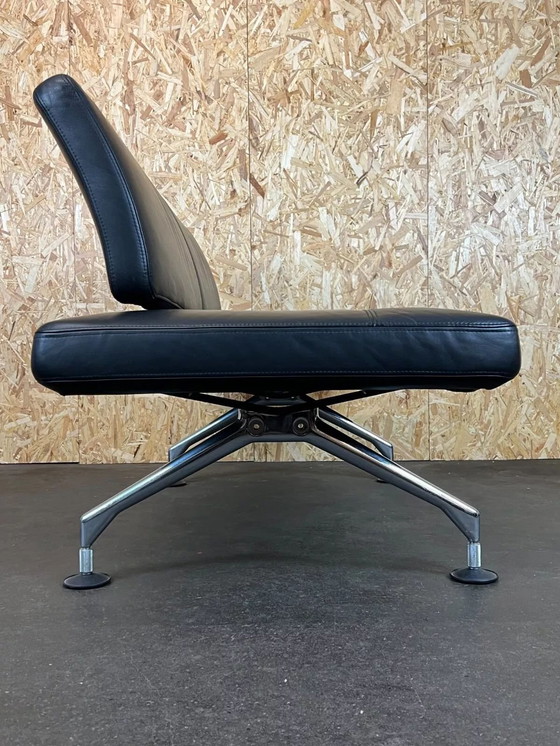 Image 1 of 1990s Area Lounge Sofa leather sofa by Antonio Citterio for Vitra Chrom Design