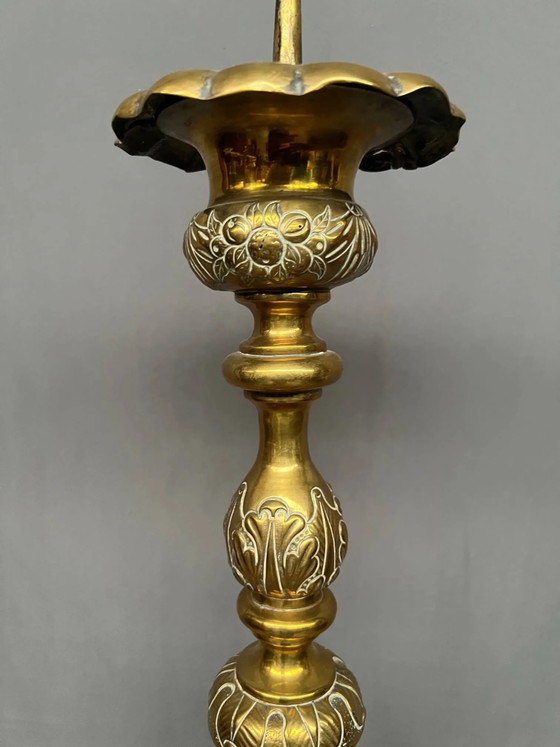 Lustre d'église. Cuivre. – Bougeoirs et chandeliers, Copper (photo 6 of 7)