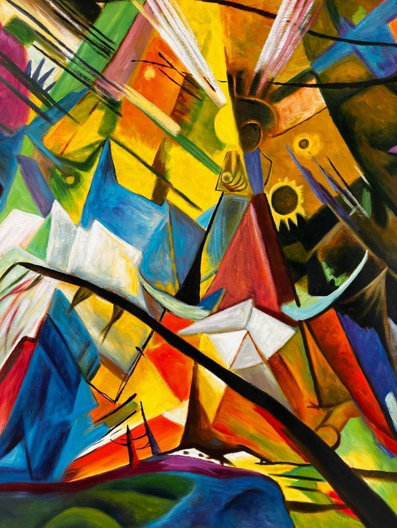 Image 1 of Franz Marc - Tyrol - Hand-painted - Oil on canvas (rolled up)
