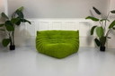 Set divano design Ligne Roset Togo in Alcantara verde