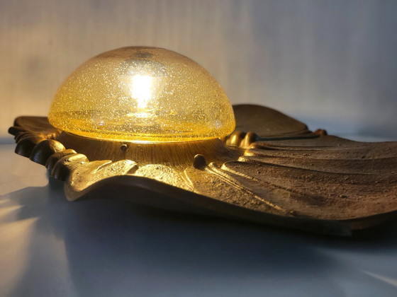 Image 1 of Monumental Sculptural Bronze Wall or Table Lamp 1960's