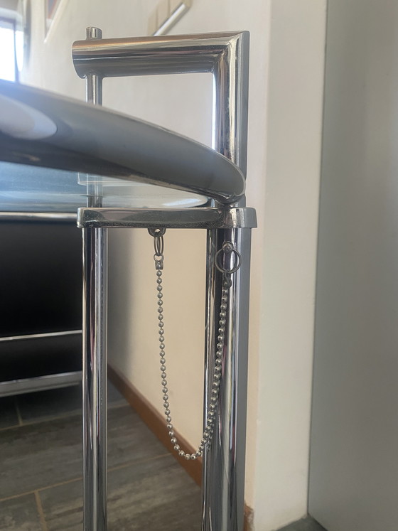 Image 1 of Table d'appoint classique Eileen Gray en verre transparent