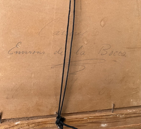 Antico Dipinto a Olio Cannes La Bocca 1909 – Tom Evans – Dipinti e disegni, Legno, Altro (photo 10 of 10)
