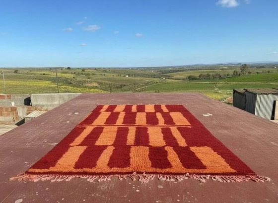 Tappeto berbero marocchino vintage rosso arancione 300x200 cm – lana fatta a mano – Tappeti, Cotone (photo 4 of 11)