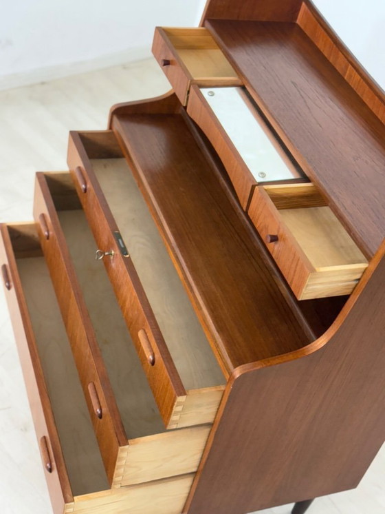 Image 1 of Danish teak secretary desk Vintage writing desk