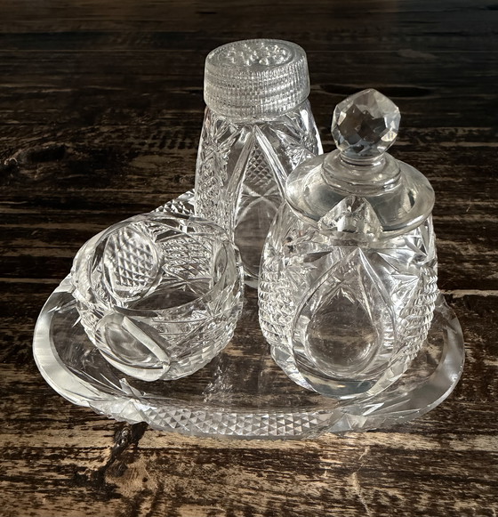 Image 1 of Antiek kristallen tafelset 