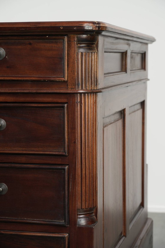 Bureau de partenaire Chesterfield luxueux et pratique avec plateau en cuir vert de style anglais – Bureaux (photo 12 of 16)