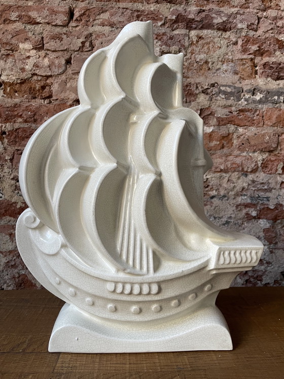 Image 1 of Scultura francese in ceramica Art déco Lejan per Orchies