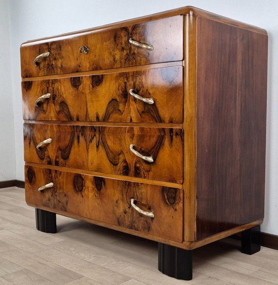 Comò Art Déco Emiliano 1934 – Manifattura Italiana, Cassettiere, Brass, Wood (photo 4 of 30)