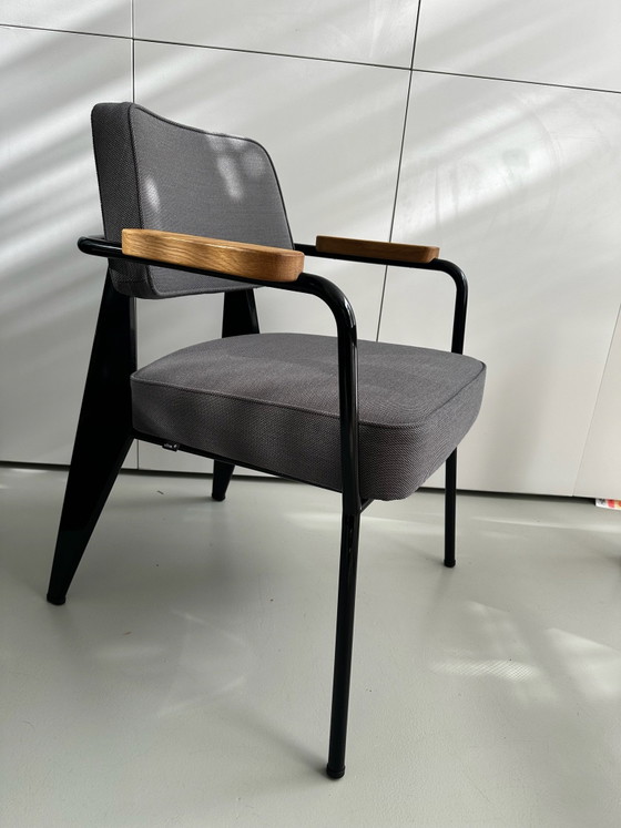 4x Vitra Fauteuil de Salon – Jean Prouvé – grigio – Poltrone, Legno, Ferro (photo 3 of 7)
