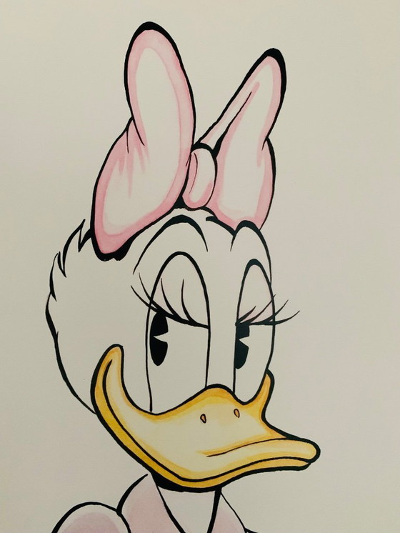 Image 1 of Handsigniert und nummeriert von Patrick Block: "Daisy Duck". Limitiert auf eine Auflage von 999 Stück. Hier #45/999.