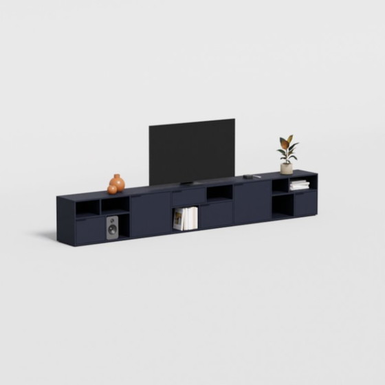 Image 1 of Tylko TV-Ständer in Mitternachtsblau mit Türen und Schubladen