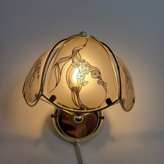 Image 1 of Hollywood Regency 1970er Wandleuchte