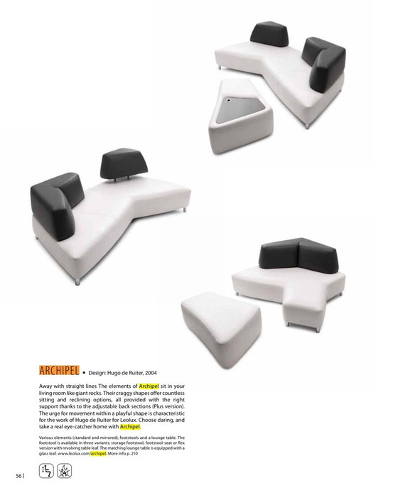 Image 1 of Leolux Archipel leather design sofa