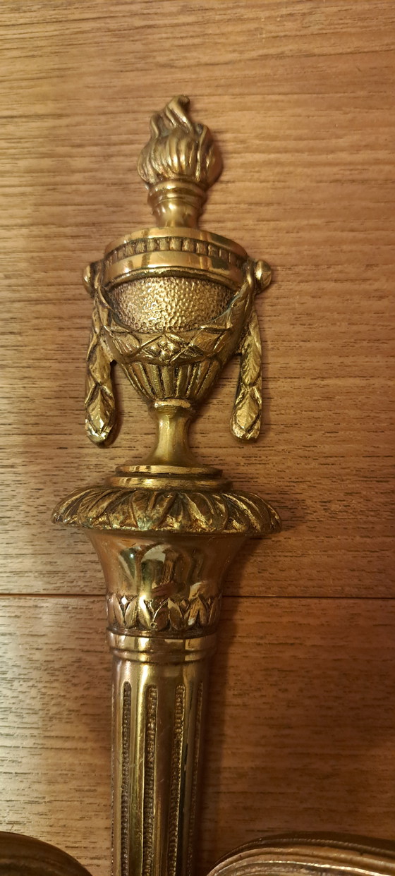 Image 1 of Lampade da parete in bronzo – Set di 3, retrò vintage anni '70