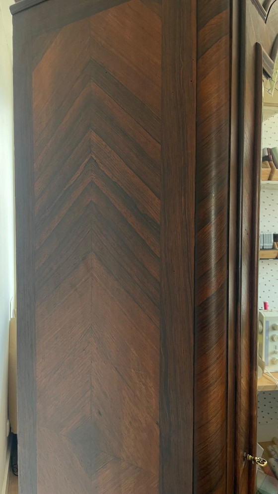 Exclusive French Display Cabinet by Rondot Paris – Walnut Wood & Cut Glass (photo 7 of 15)