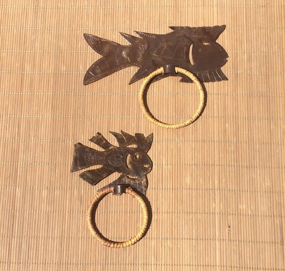 Image 1 of Artisanat haïtien : Porte-serviettes « Poisson des îles » (Grand) NOUVEAU !