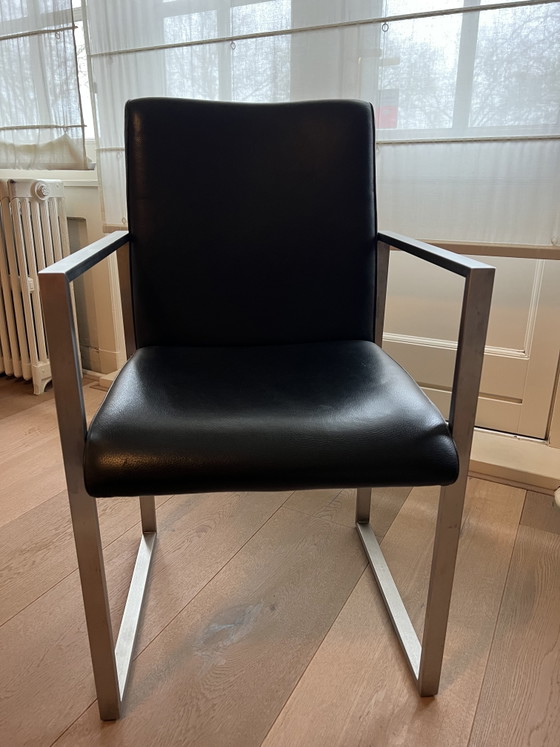 Sillas de comedor – goossens, Leather, rvs (photo 4 of 5)