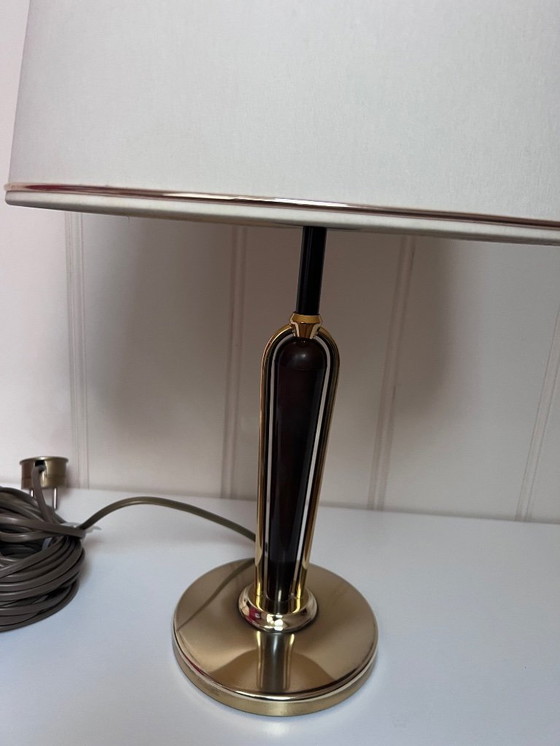 Image 1 of Lampe de table Hollywood Regency en laiton
