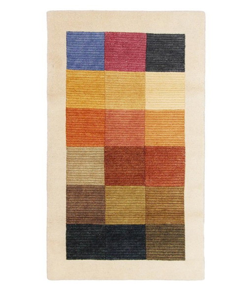 Modern Designer handgeknoopt wollen vloerkleed nieuw & ongebruikt 159 x 92 cm
