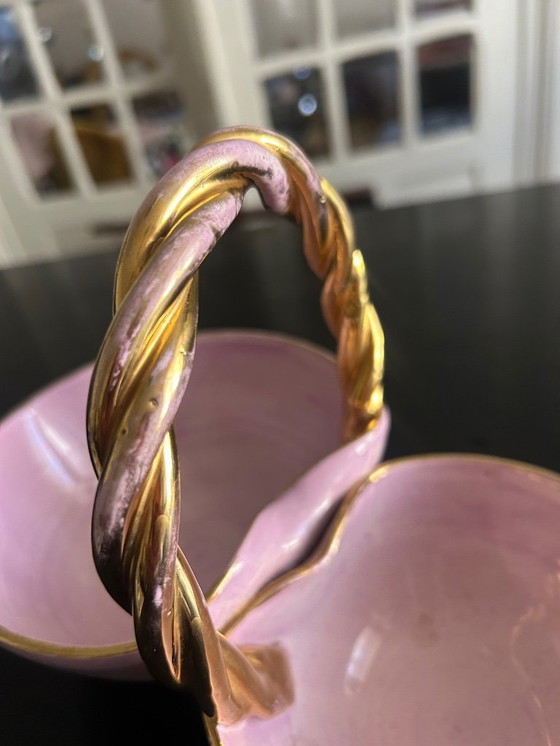 Image 1 of Bandeja para baratijas en forma de corazón de loza de Louviers