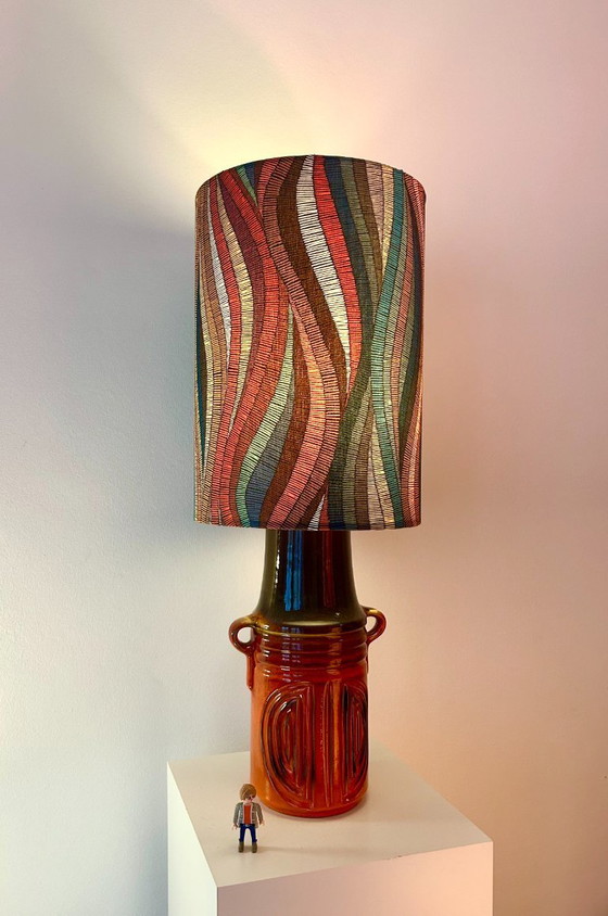 Image 1 of Large statement lamp made of AK ceramic floor vase (Alfred Klein) – West German Pottery