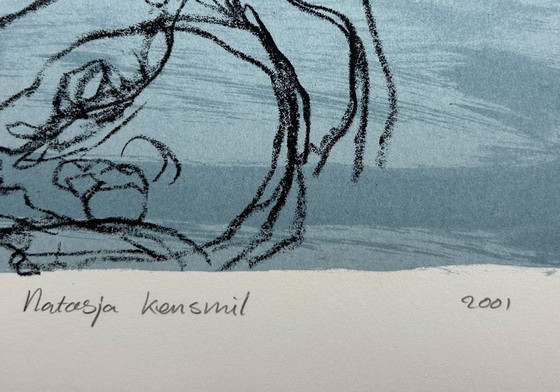 Image 1 of Natasja Kensmil - ‘Exit’ – Very large silkscreen print on hand made paper