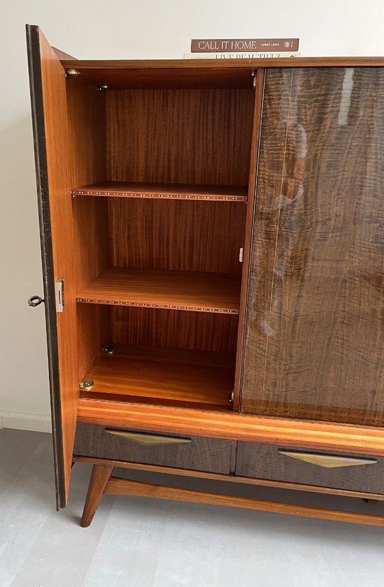 Image 1 of Buffet haut vintage en teck et palissandre, années 1960, design danois