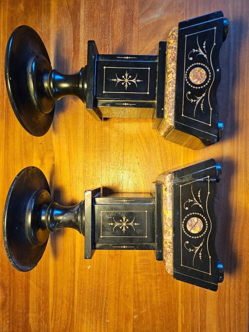 Antique French mantel clock (pendulum set) in Napoleon III style, dating from the late 19th century.