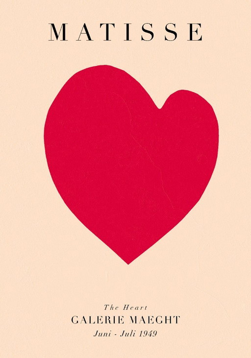 Henri Matisse affiche Le Coeur - Exposition Galerie Maeght 1949 - Affiche 50 × 70 cm