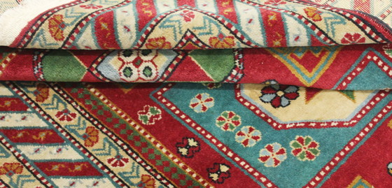 Image 1 of Origineel handgeknoopt oud Kazak tapijt 160 x 110 cm