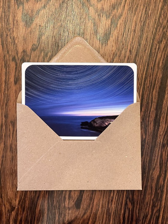 Image 1 of Gift adventure, the Astrophotography Postcard Set of 5 captures five epic destinations under the night sky.