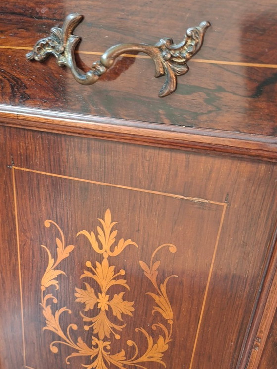 Image 1 of Antique Victorian Purdonium Coal Cabinet with Mirror