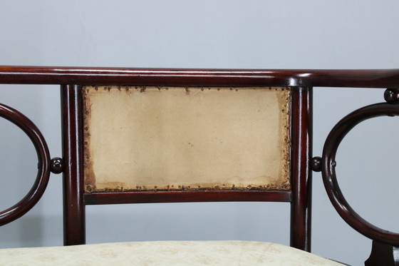 Image 1 of Josef Hoffmann Variation of Art Nouveau "Fledermaus" Sofa by Fischel