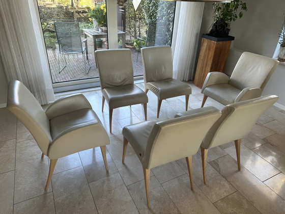 6 chaises de salle à manger en cuir Rolf Benz – Leather, Wood (photo 5 of 5)