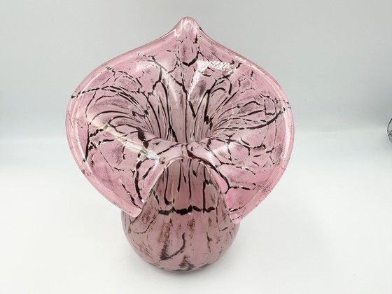 Image 1 of Murano style mouth blown glass vase