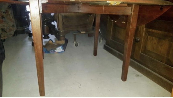 Image 1 of Bannink Art Nouveau cherry wood dining table