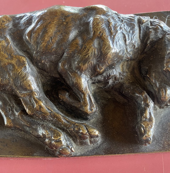 Image 1 of Louis Guy Bronzen Slapende Basset