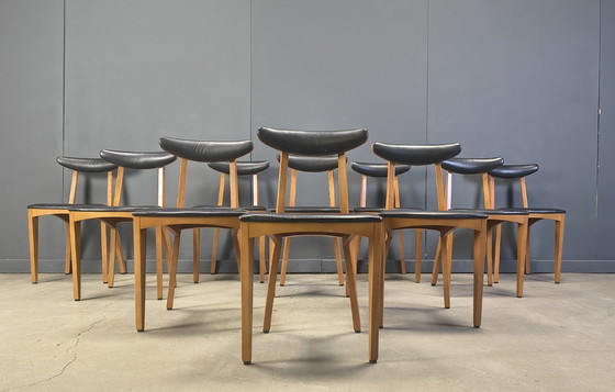 Image 1 of Mid century belgian dining chairs, set of 10, 1960s