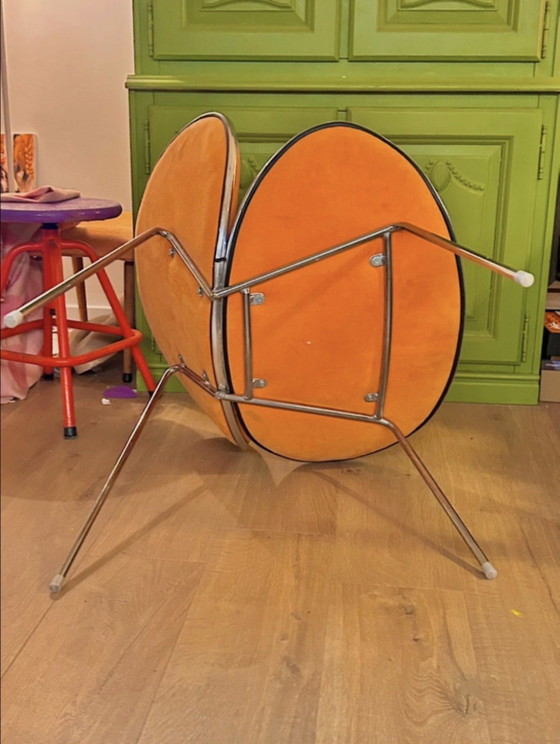 Chaise design italienne vintage en velours et chrome – Fauteuils, Velvet (photo 7 of 10)