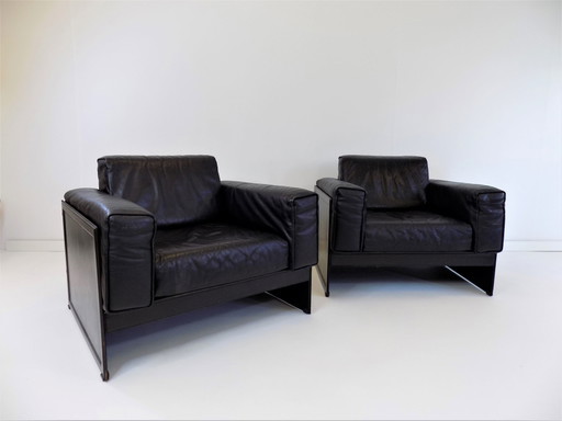 Matteo Grassi Korium KM 3/1 leather armchair by Tito Agnoli