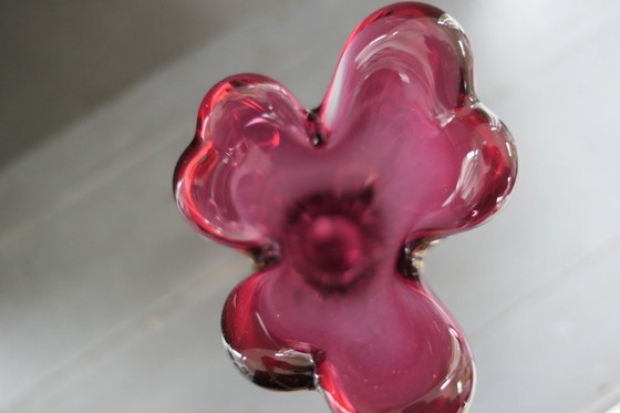 Image 1 of Vase vintage Chambord Fratelli Toso Murano rouge vin