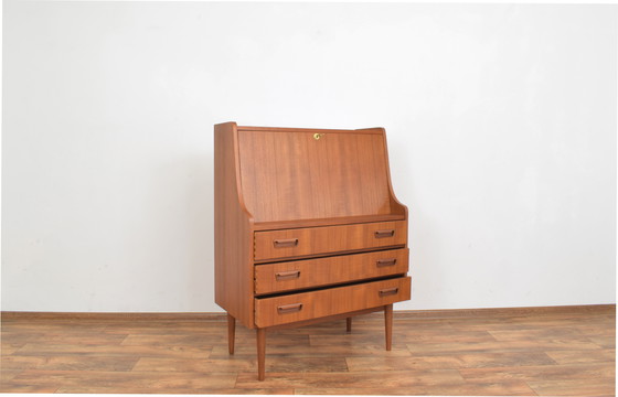 Image 1 of Mid Century Deense teakhouten secretaire van Gunnar Nielsen voor Tibergaard, 1960S.