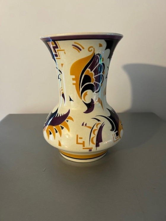 Image 1 of Société Céramique - Vase with Art Deco decoration
