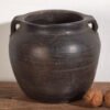 Small antique dark colored ceramic vase (c.1900) #1 (photo 9 of 18)