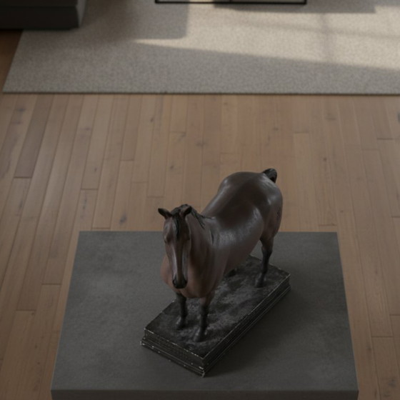 Image 1 of Oldenburger Kaltblutpferdemodell, Max Landsberg, 1900er Jahre, Deutschland